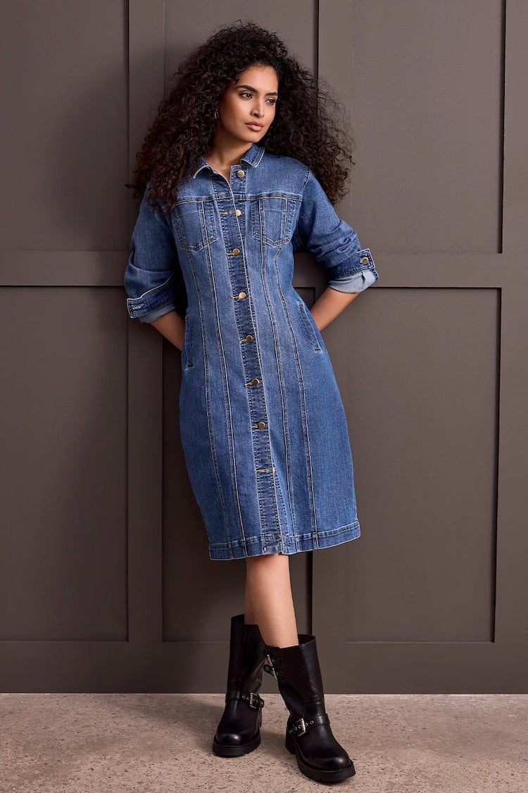 Super Stretch Denim Hourglass Dress Fashionista Super Stretch Denim Hourglass Dress Fashionista