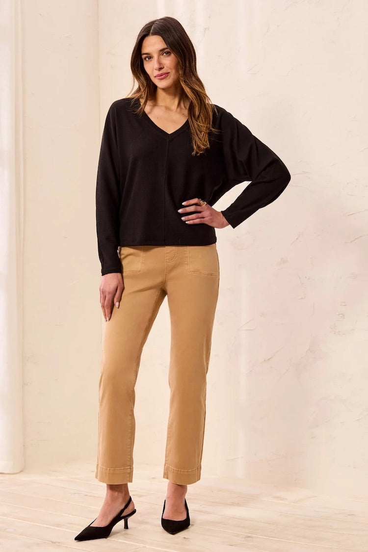 Tribal Ottoman V-Neck Long Sleeve Top