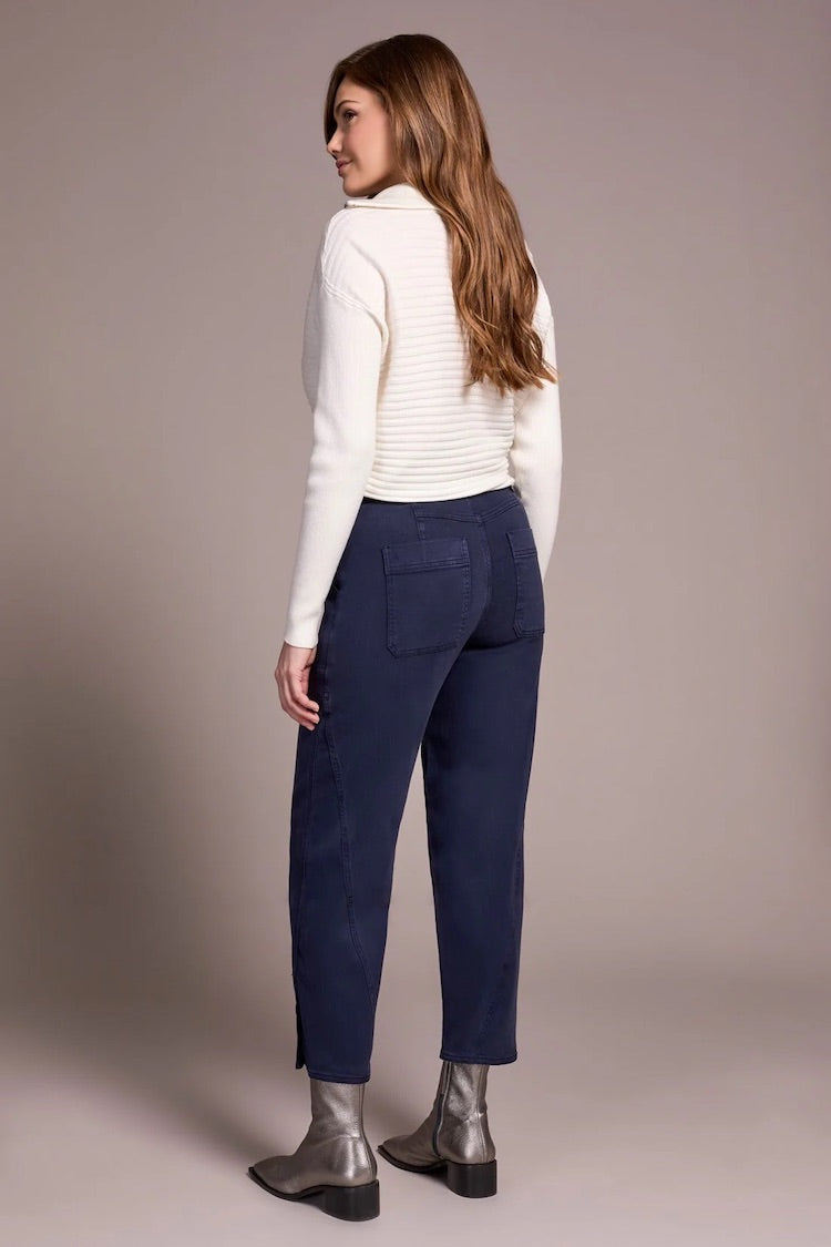 Stretch Twill Patch Pocket Ankle Pants