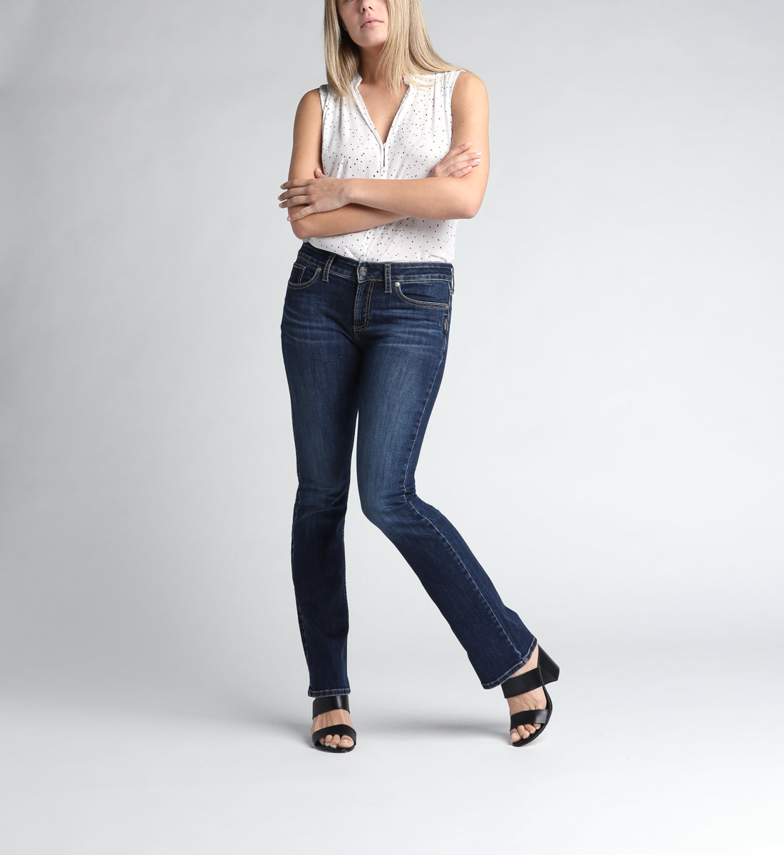 Elyse Slim Mid-Rise Bootcut Jeans