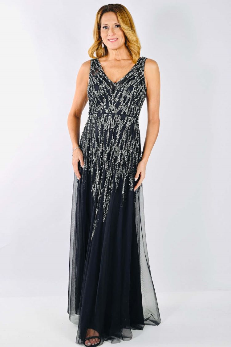 Sequined Evening Gown