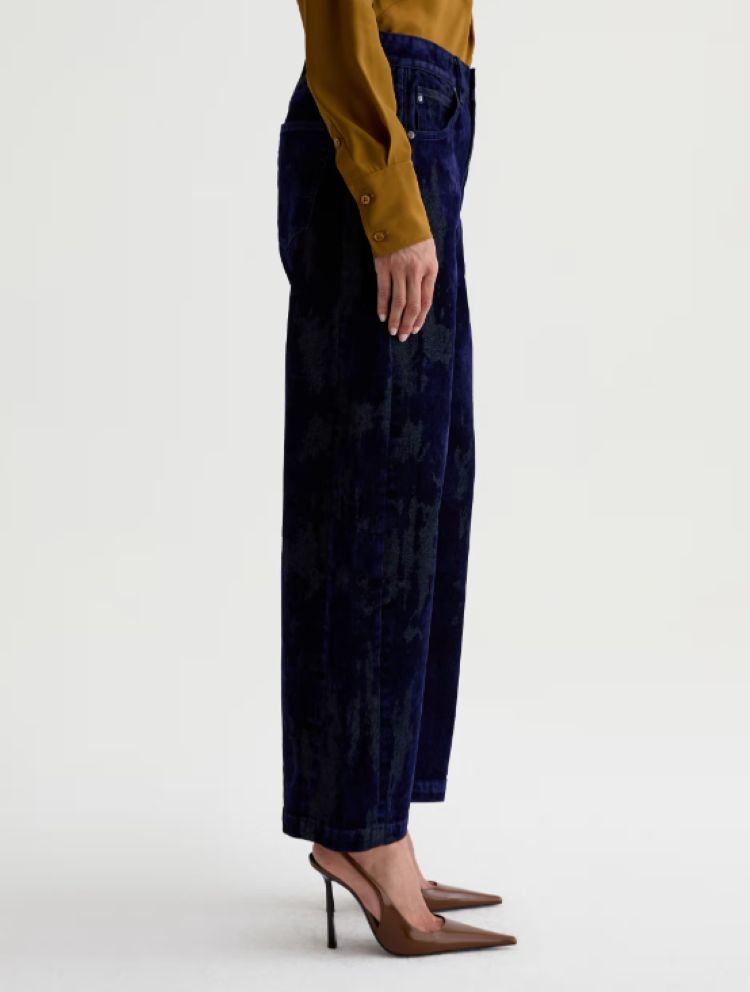 AG Jeans Hattie Velvet High Rise Barrel Jeans