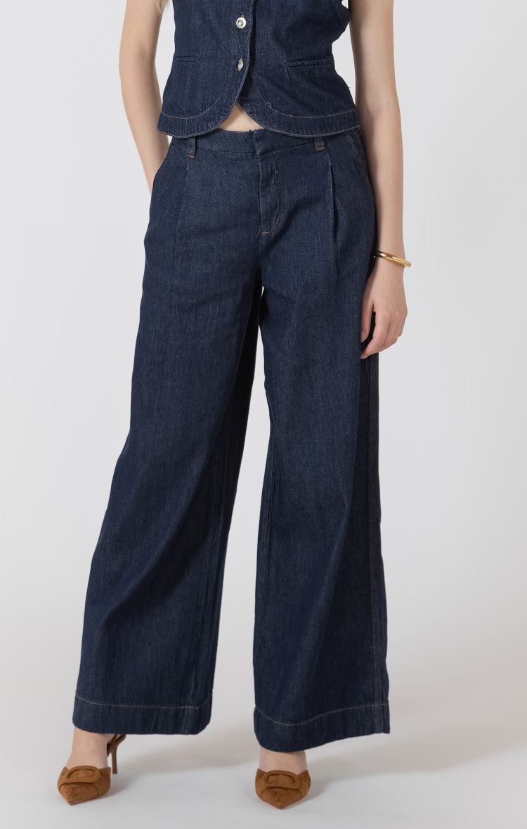 Wide Leg Denim Pants