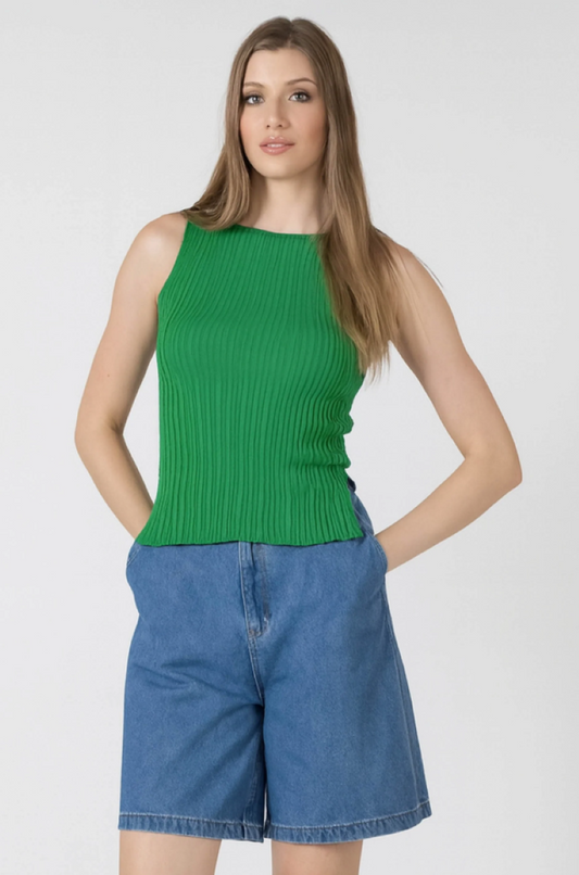 Boatneck Ribbed Tank