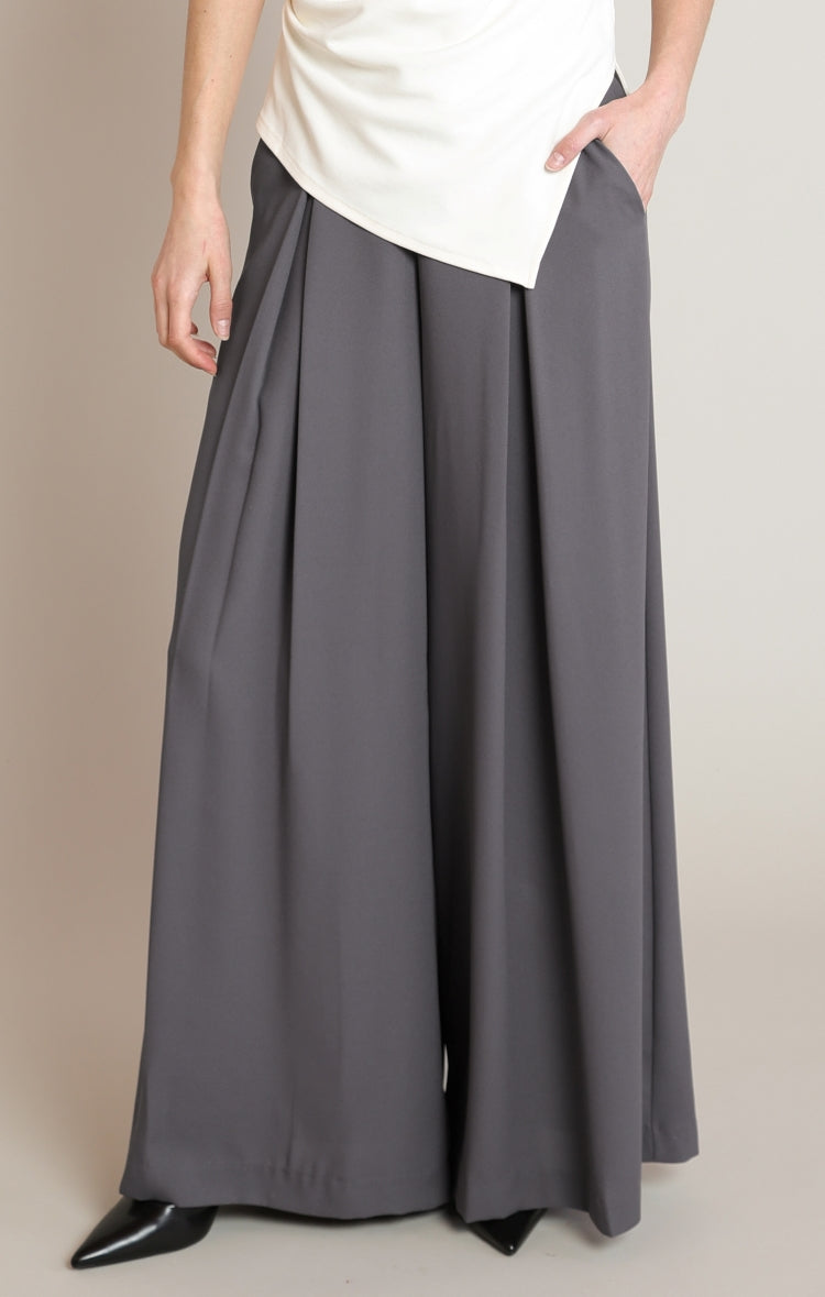 Black Tape Flowy Wide Leg Pull-On Pants