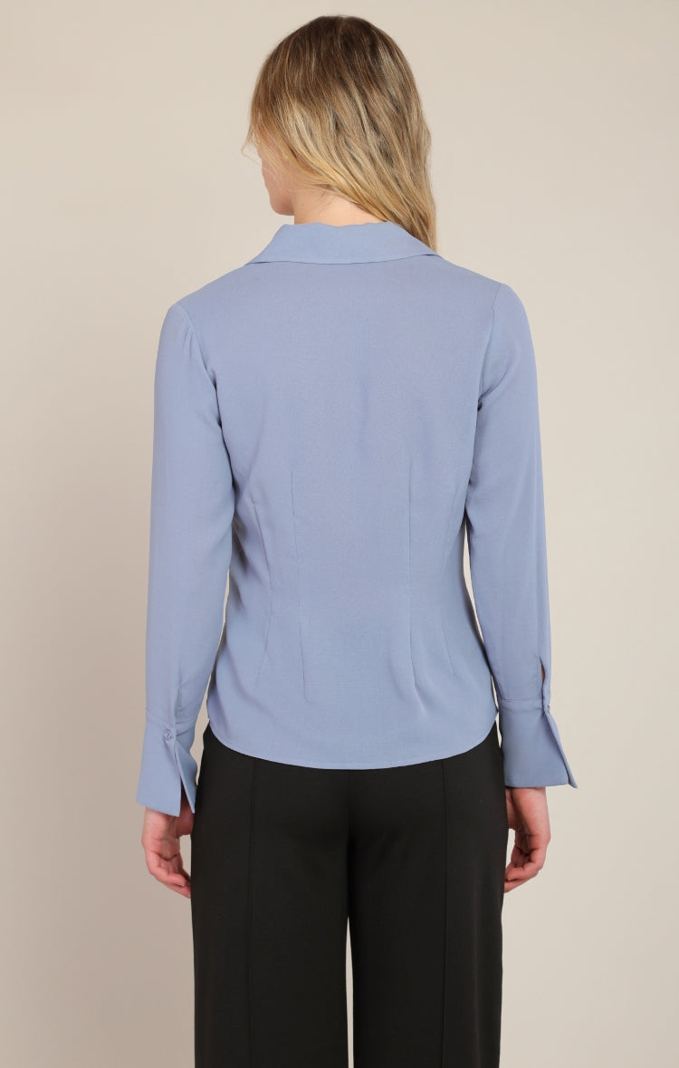 Black Tape Flowing Relaxed-Fit Blouse