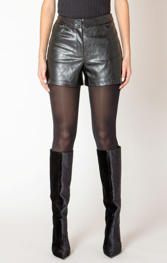 Faux Leather Shorts