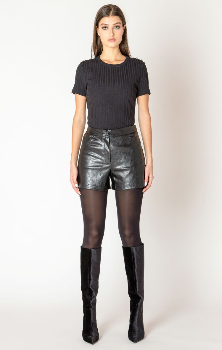 Faux Leather Shorts