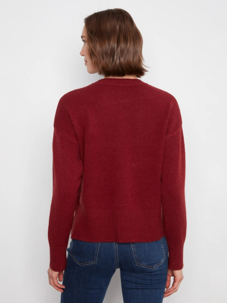 Charlie B Pocket Crew Neck Sweater