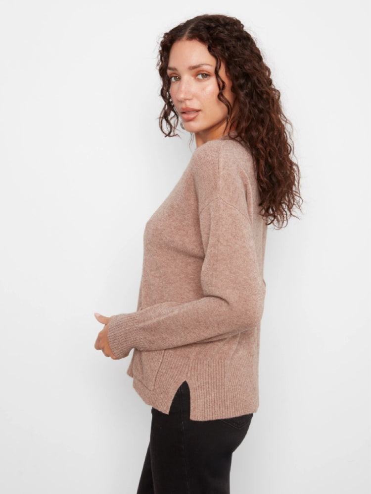 Charlie B Pocket Crew Neck Sweater