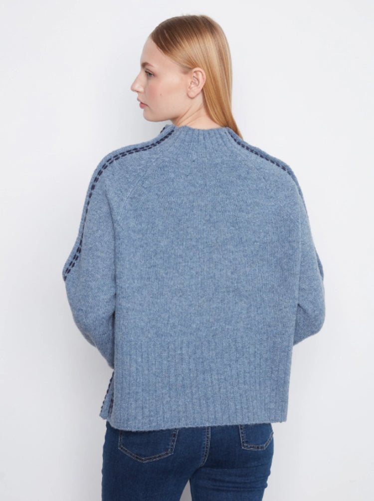 Charlie B Mock Neck Sweater