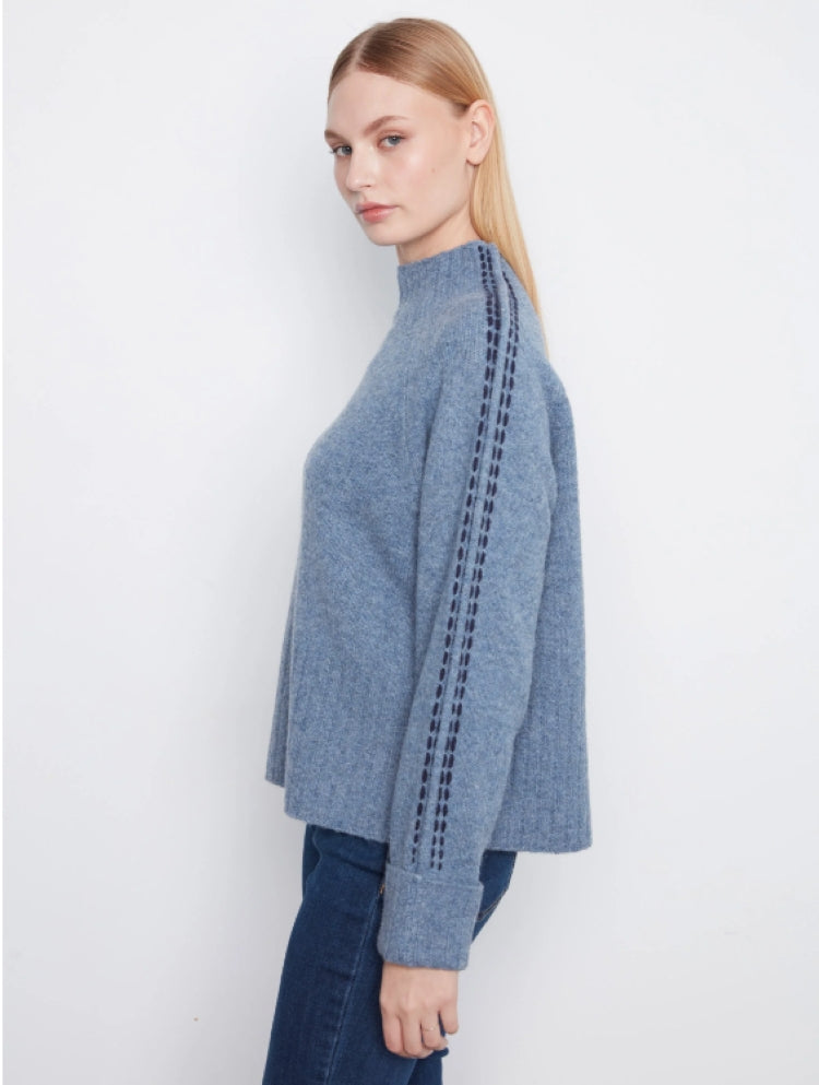 Charlie B Mock Neck Sweater
