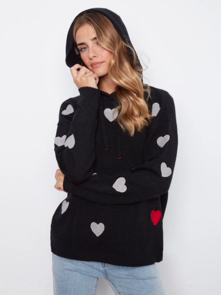Charlie B Embroidered Hearts Hoodie