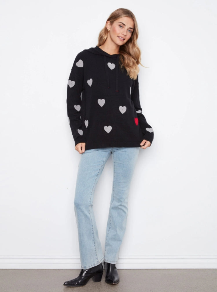 Charlie B Embroidered Hearts Hoodie