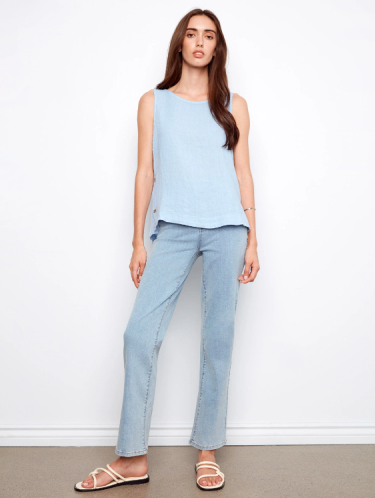 Sleeveless Linen Top
