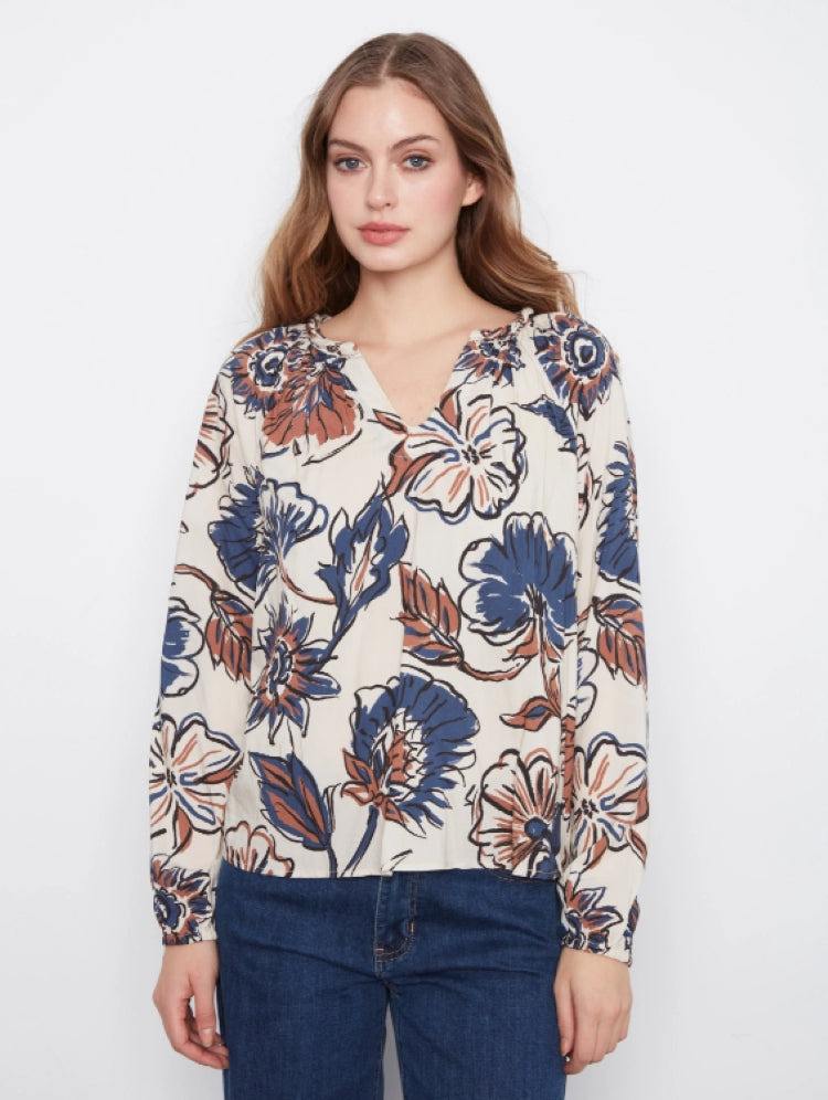 Charlie B Floral Print Blouse