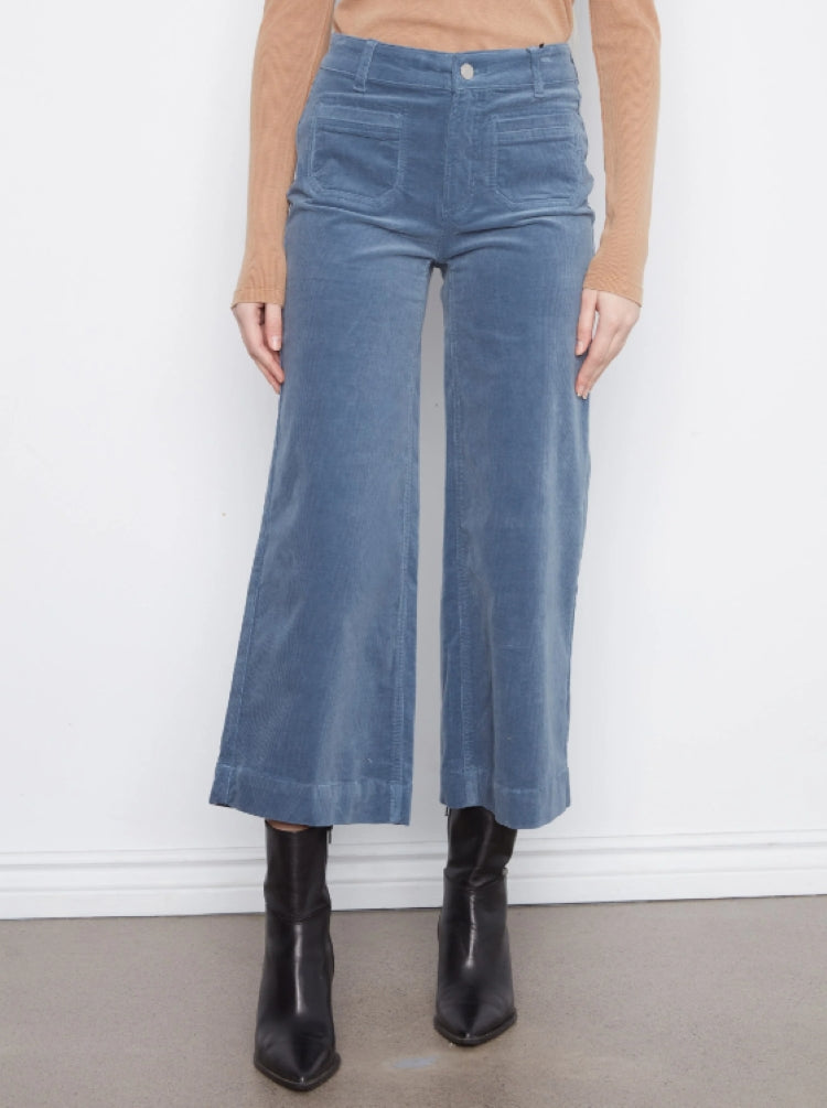 Charlie B Cropped Wide Leg Corduroy Pants
