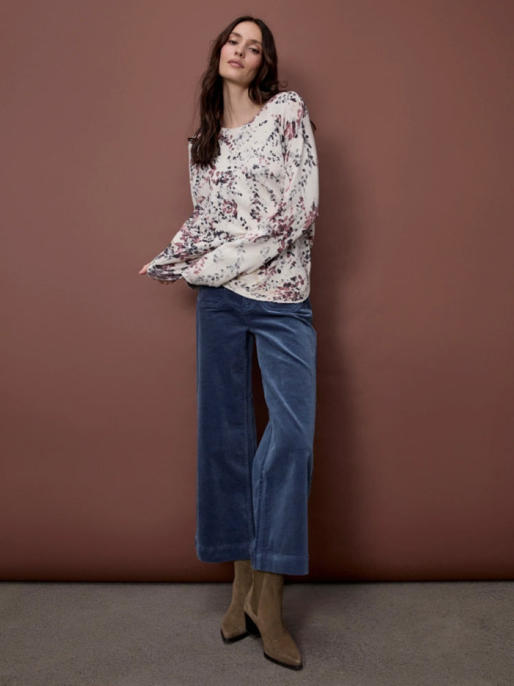 Charlie B Cropped Wide Leg Corduroy Pants
