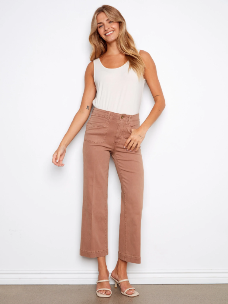 Cropped Wide Leg Jeans