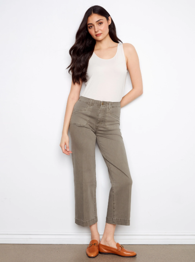 Cropped Wide Leg Jeans