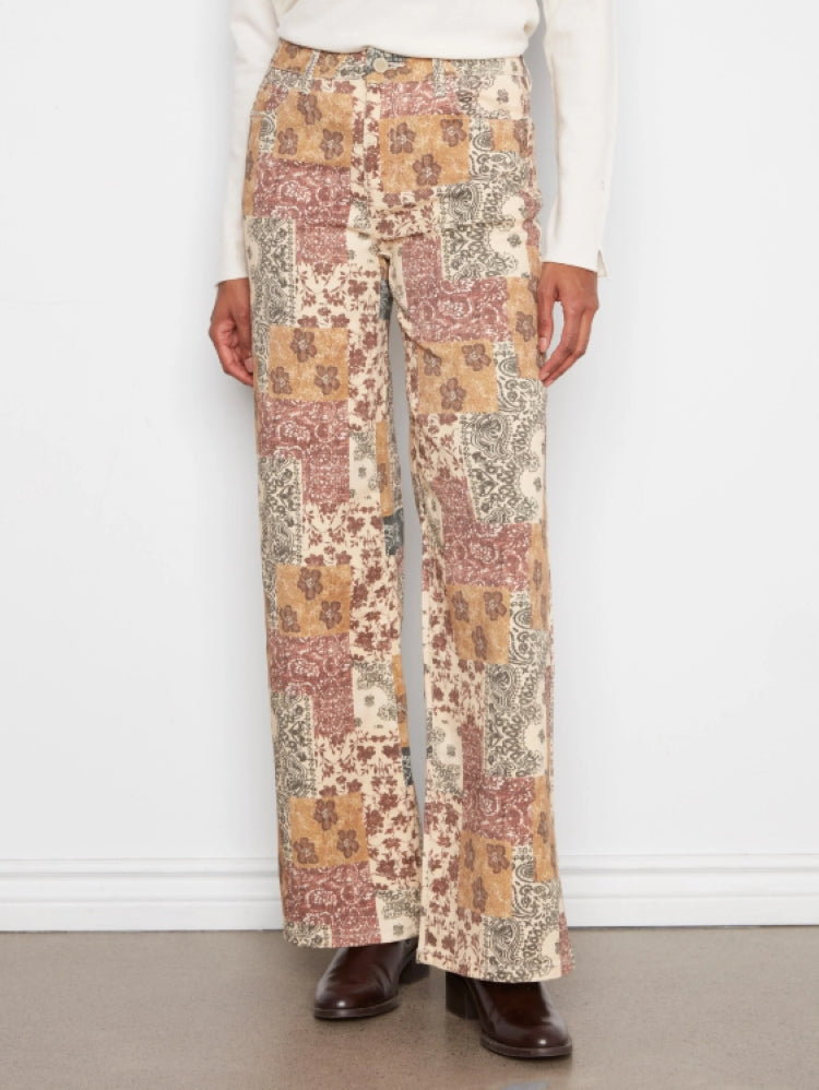Charlie B Print Wide Leg Pants