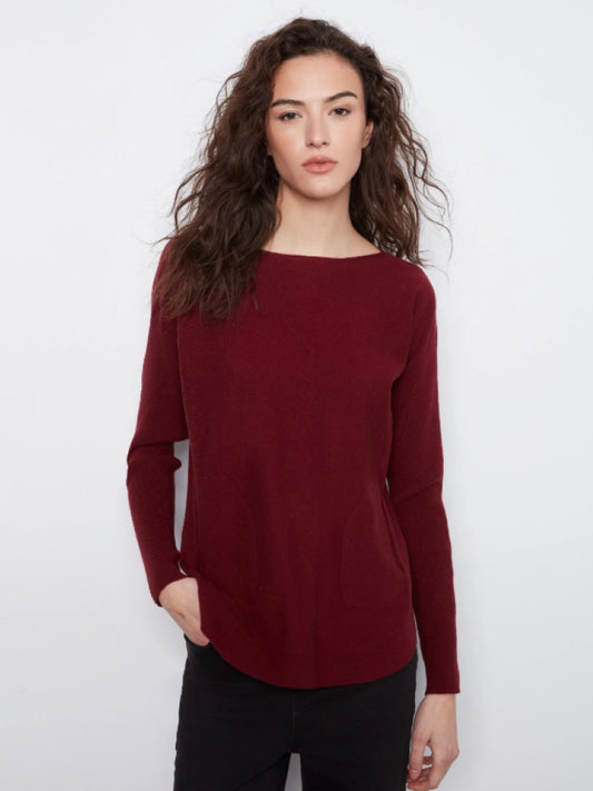Charlie B Lace Up Back Sweater
