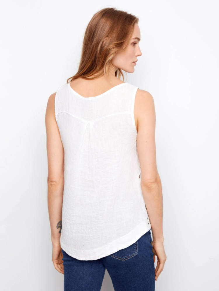 Sleeveless Linen Top