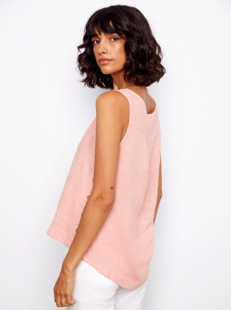 Sleeveless Linen Top