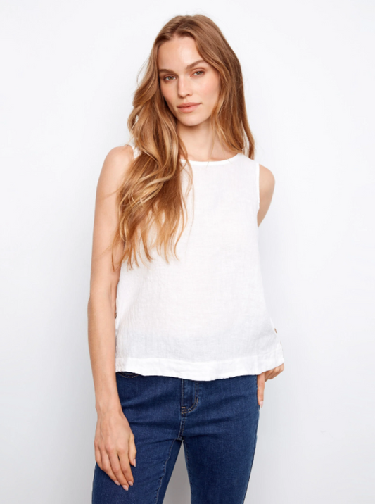Sleeveless Linen Top