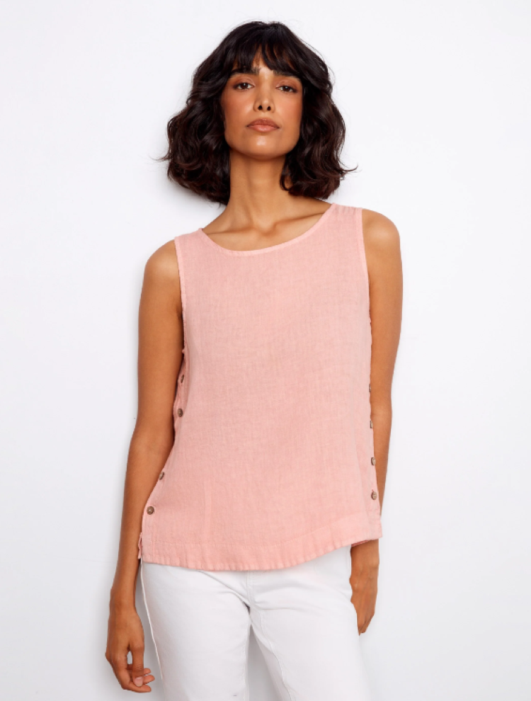 Sleeveless Linen Top
