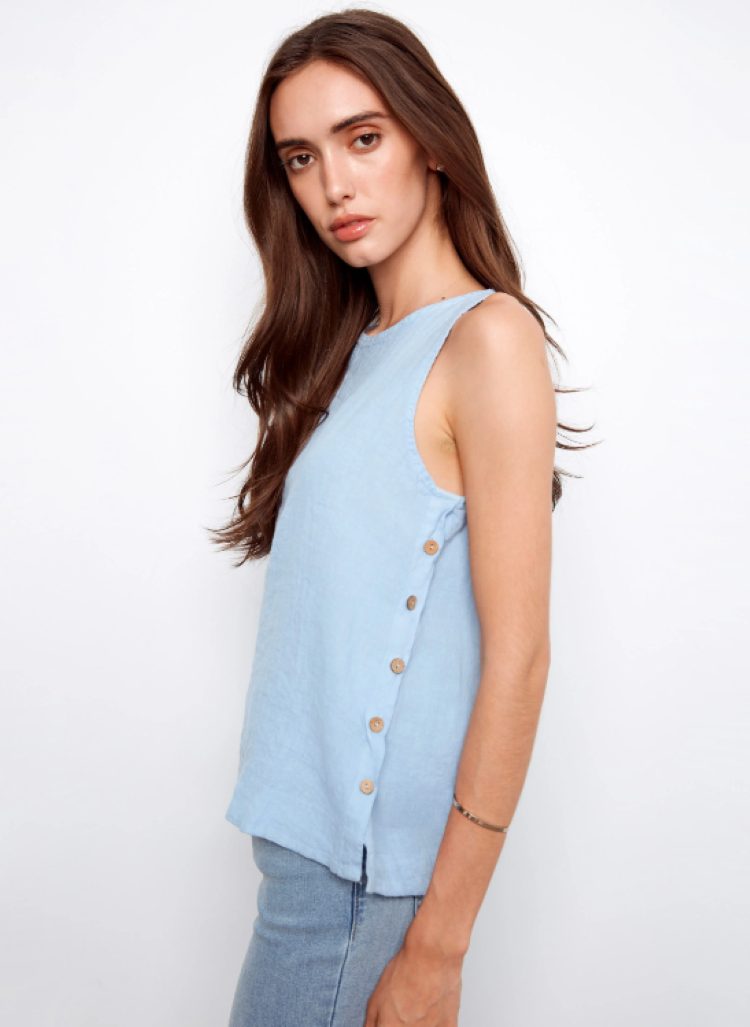 Sleeveless Linen Top