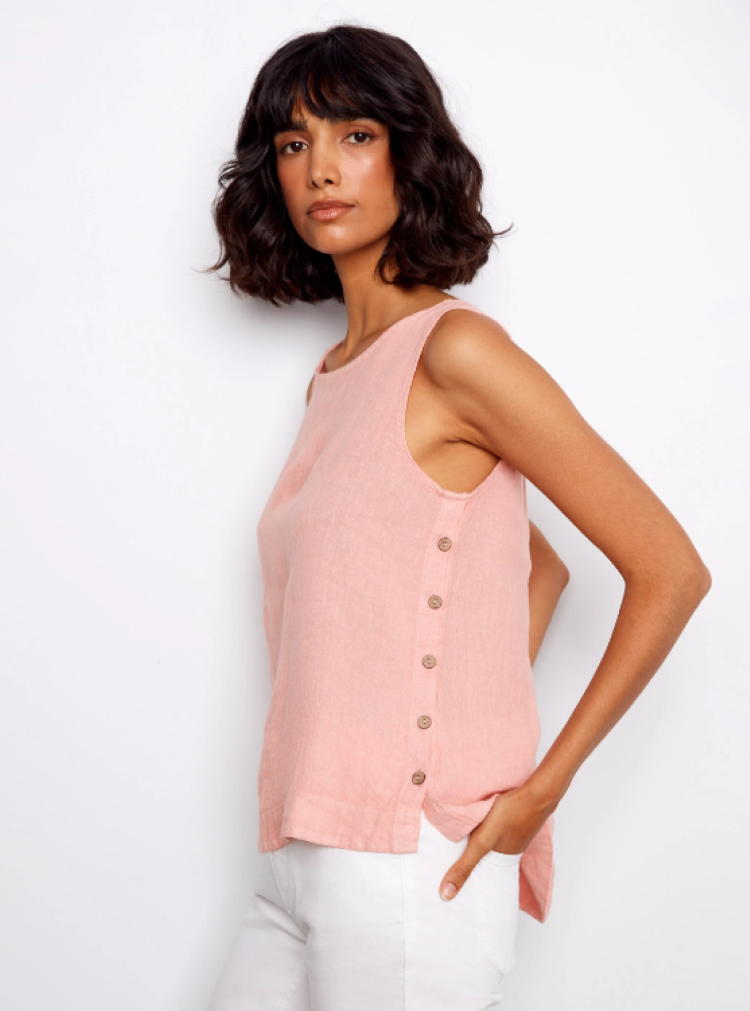 Sleeveless Linen Top