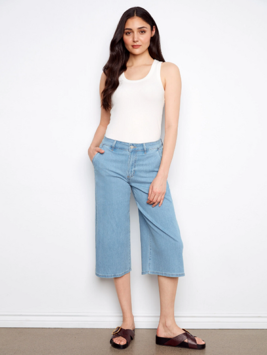 Cropped Palazzo Jeans