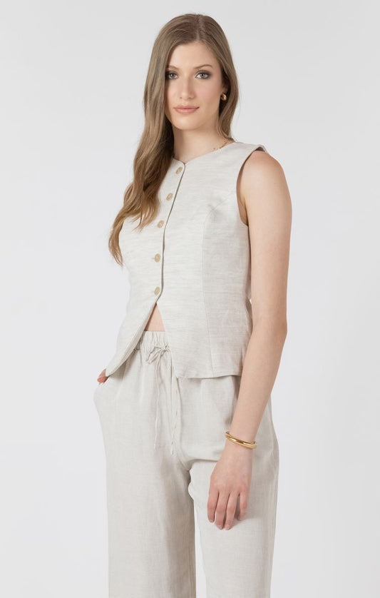 Button Up Vest Top