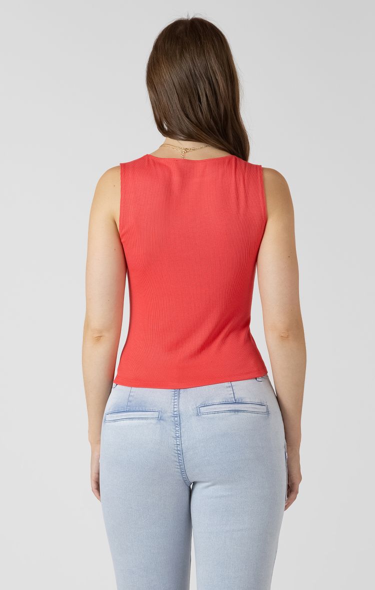 Ribbed Button Tank