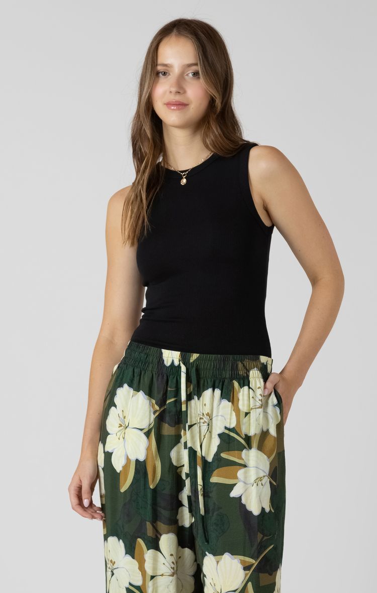 High Neck Ribbed Tank