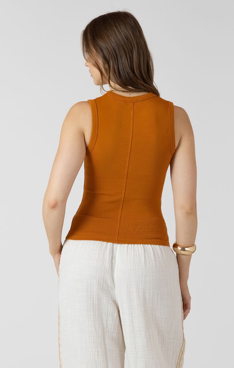 High Neck Ribbed Tank