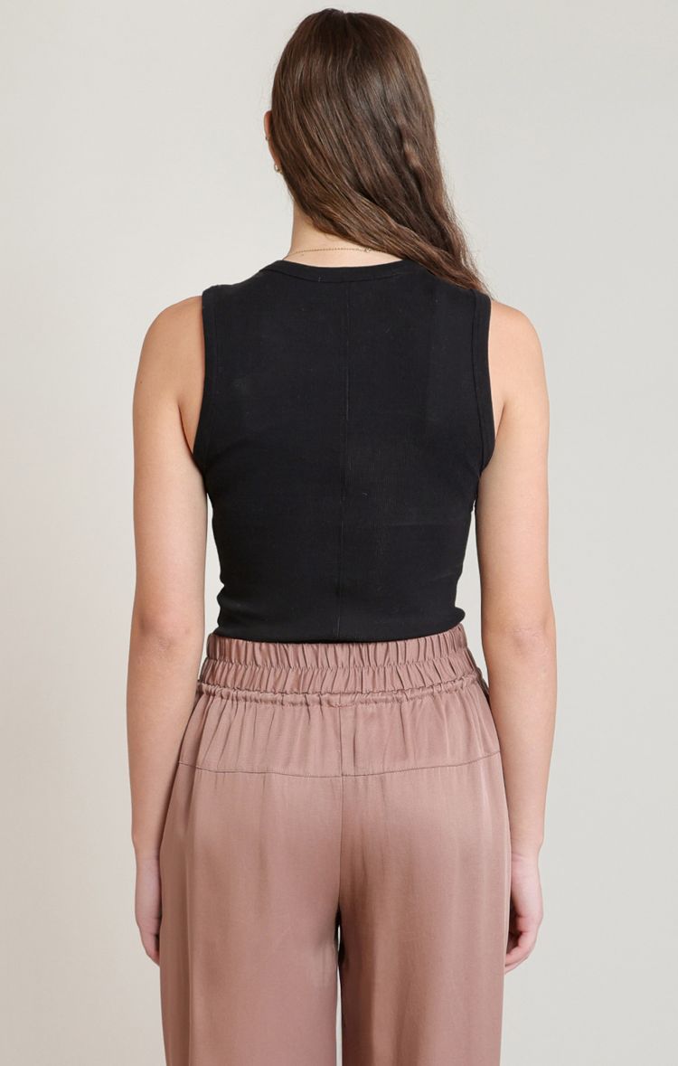 High Neck RIbbed Tank