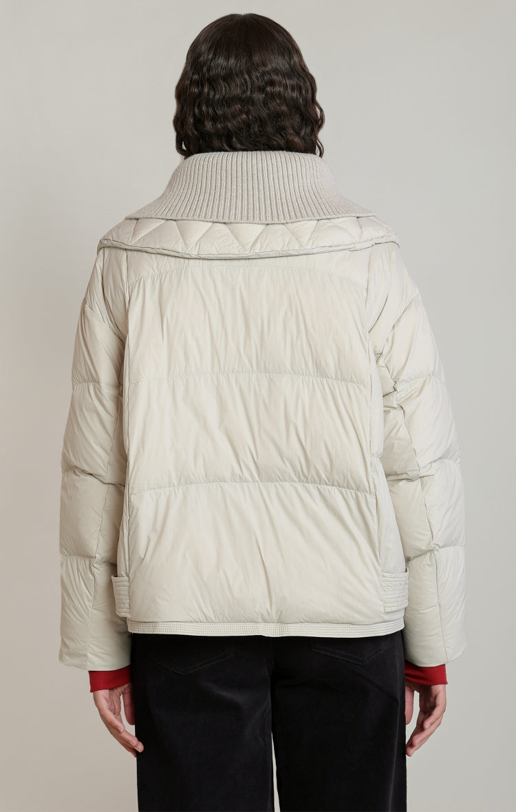 Dex Quilted Puffer Jacket with Knit Collar