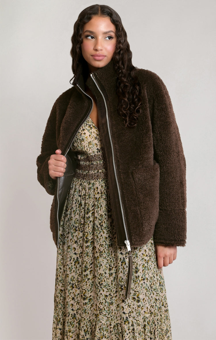 Dex Quilted Puffer Jacket with Knit Collar