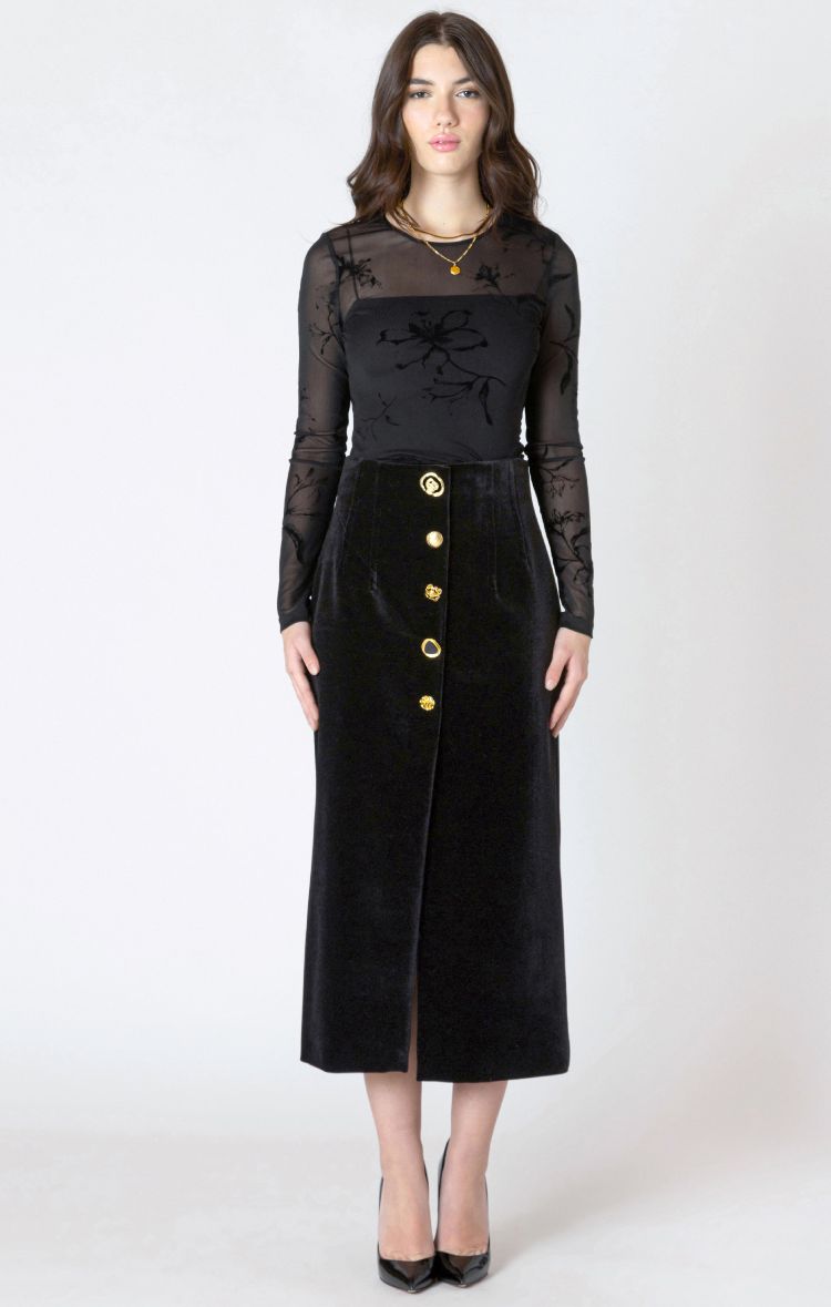 Burnout Patterned Bodysuit