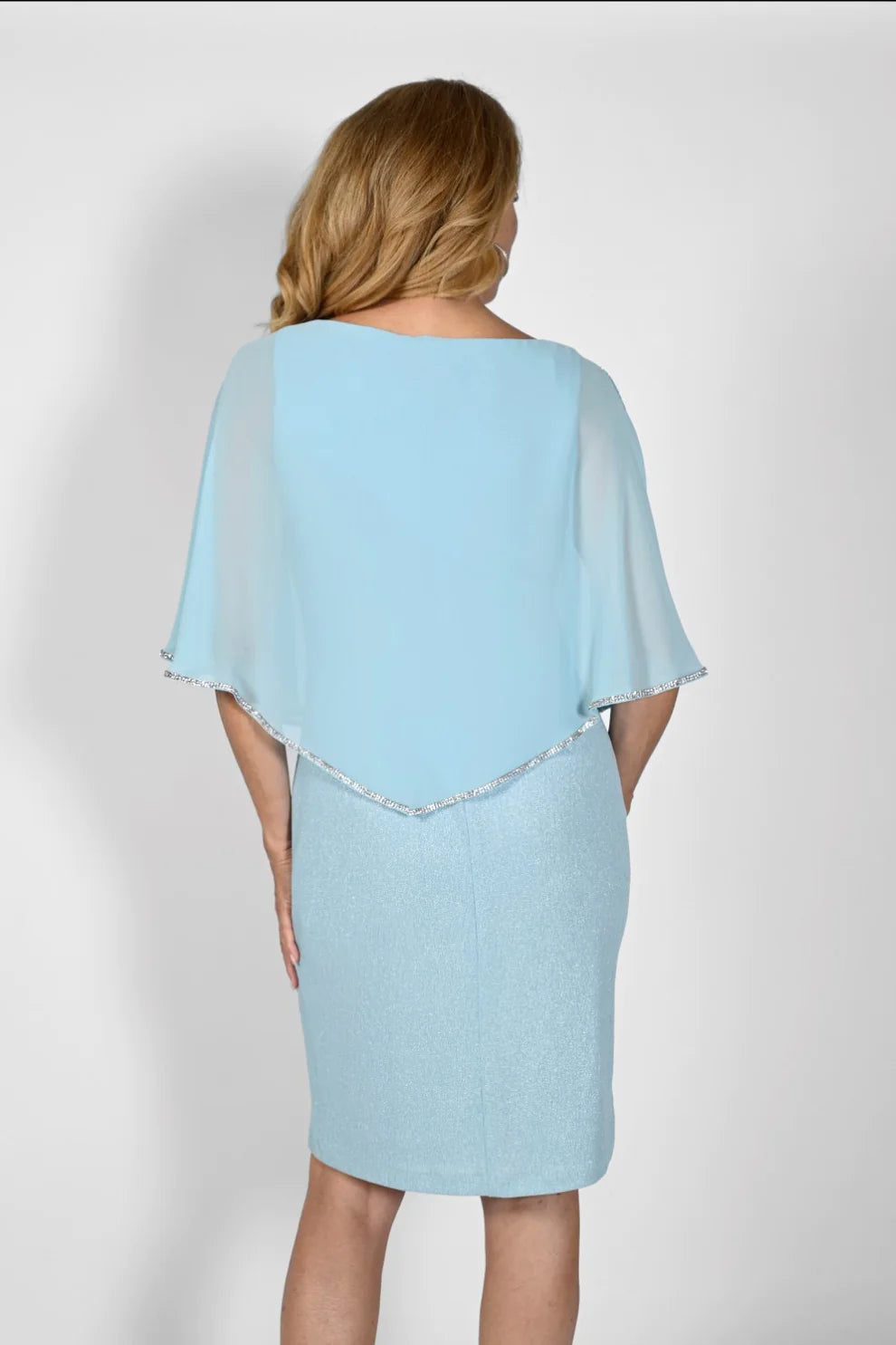 Frank Lyman Rhinestone Detail Overlay Dress  Style: 232103
