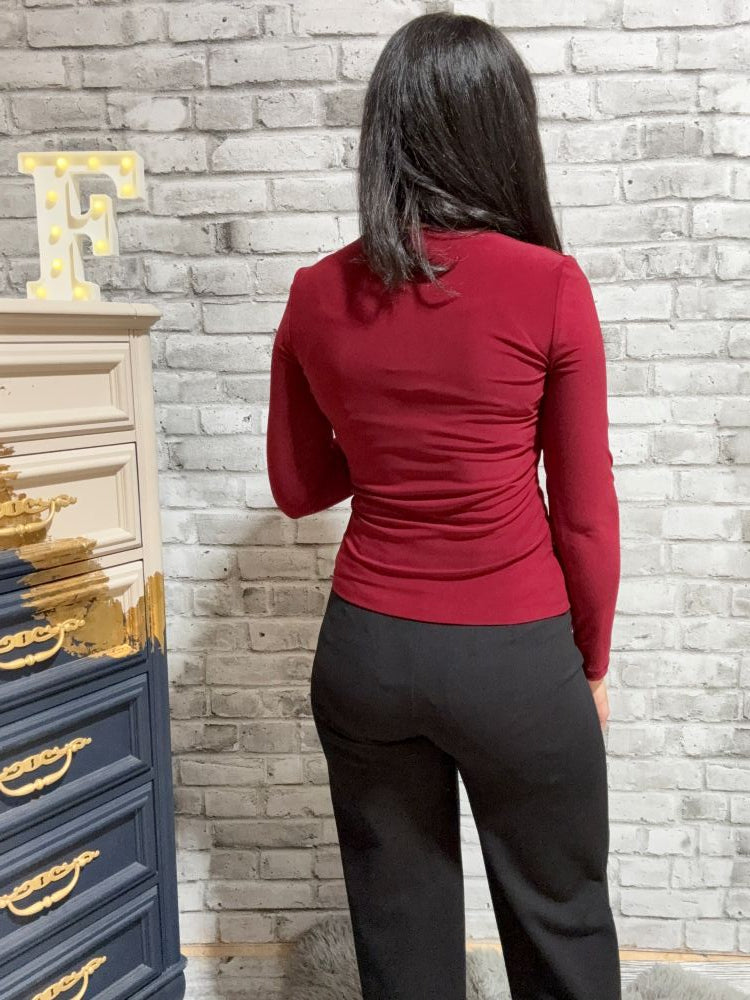 Long Sleeve Cut Out Top