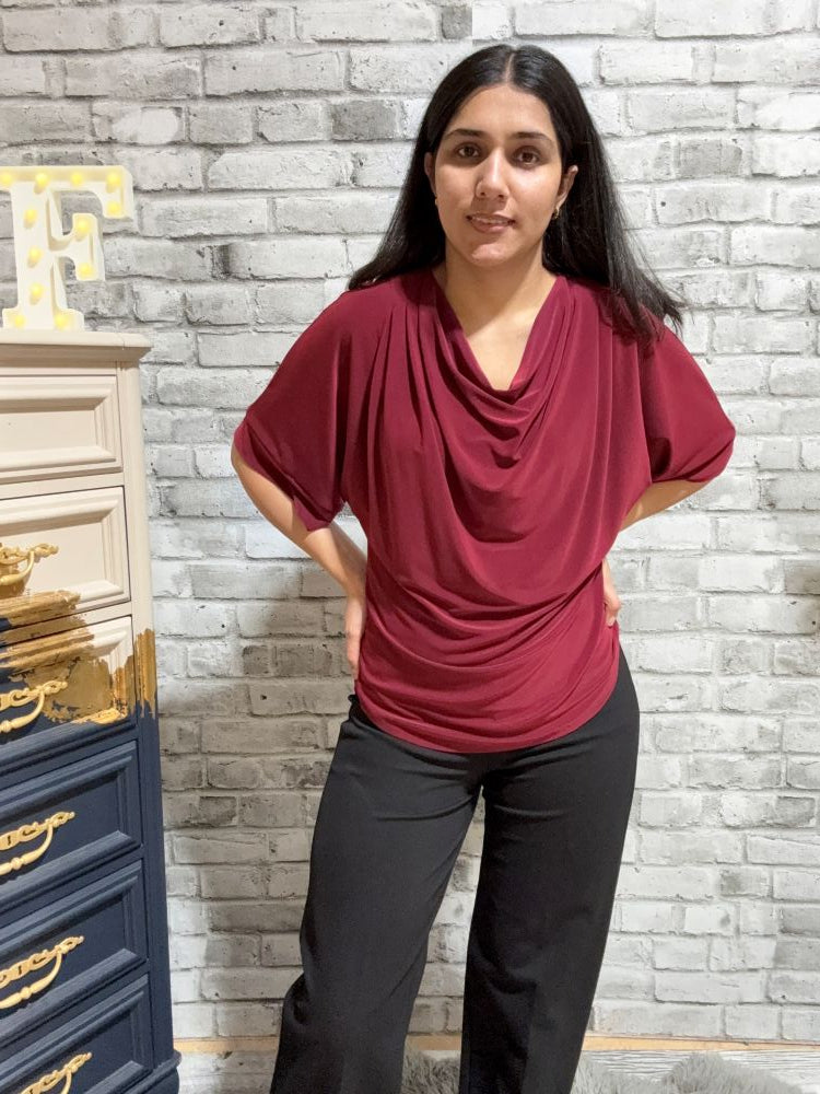 Cowl Neck Relaxed Fit Pullover