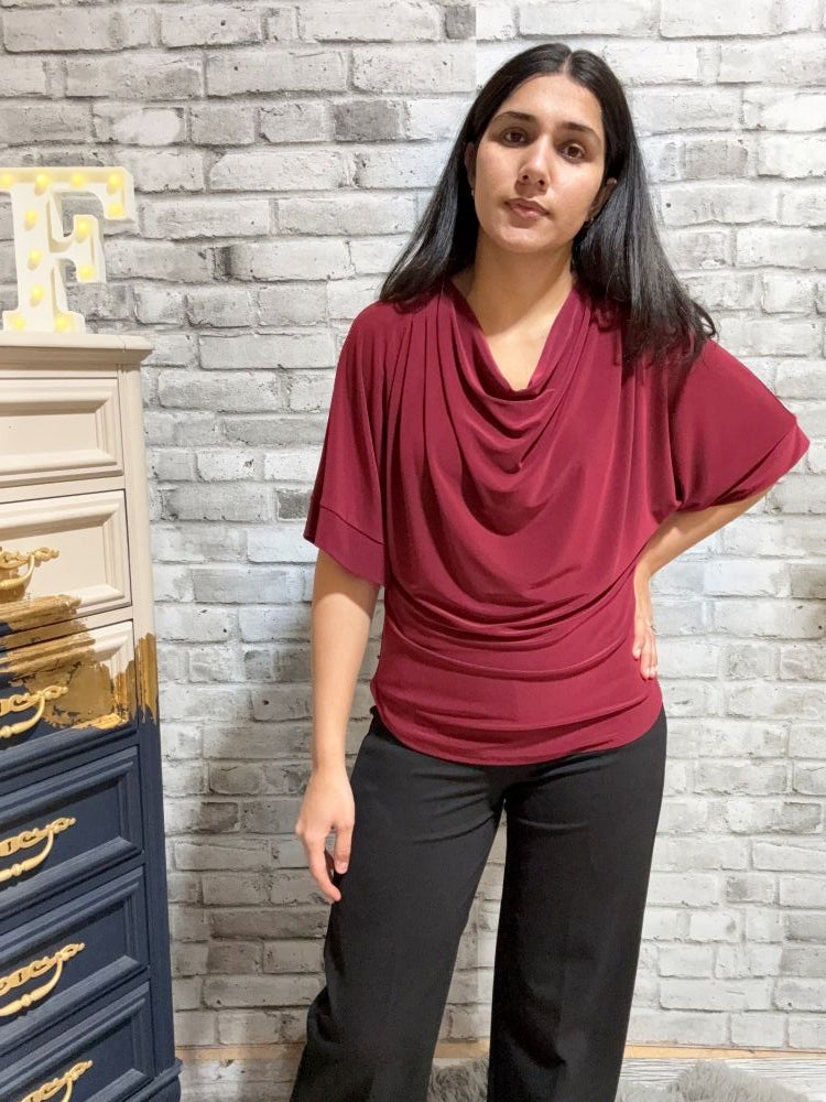 Cowl Neck Relaxed Fit Pullover