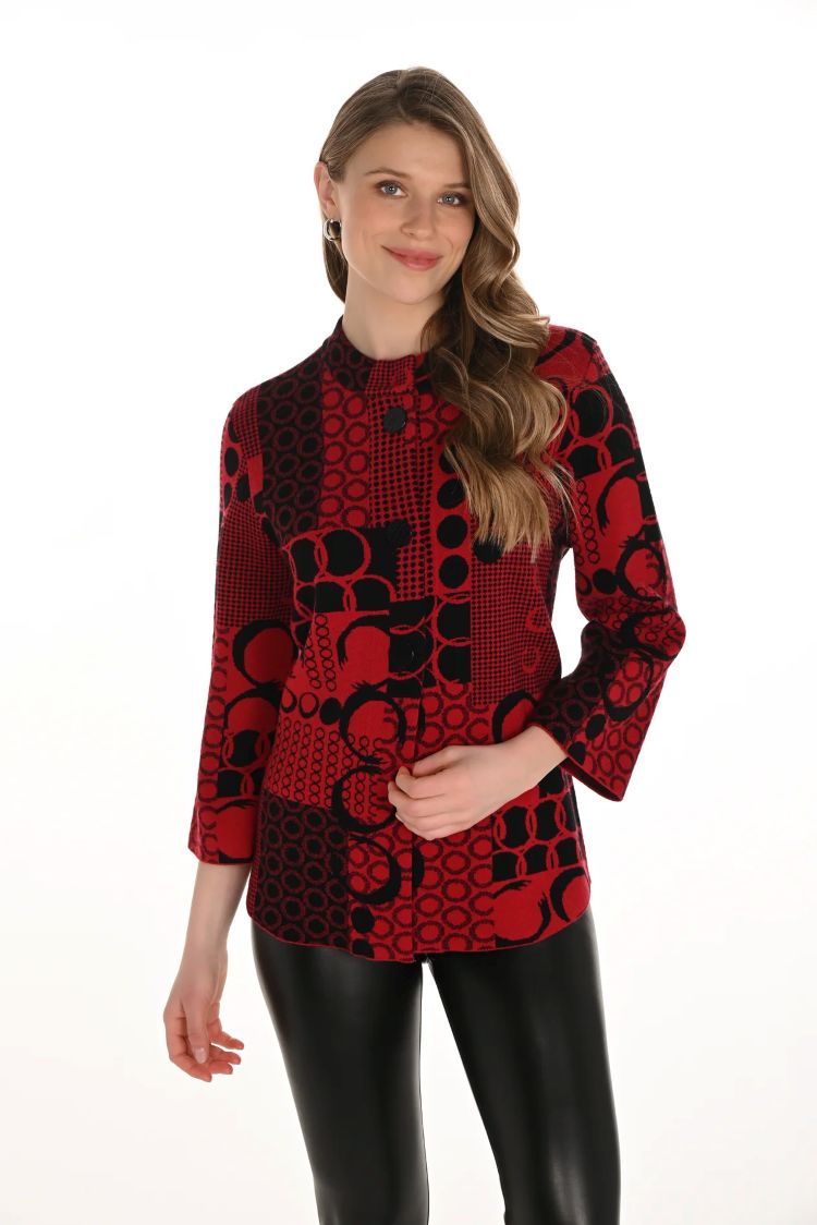 Collared Geometric Blazer