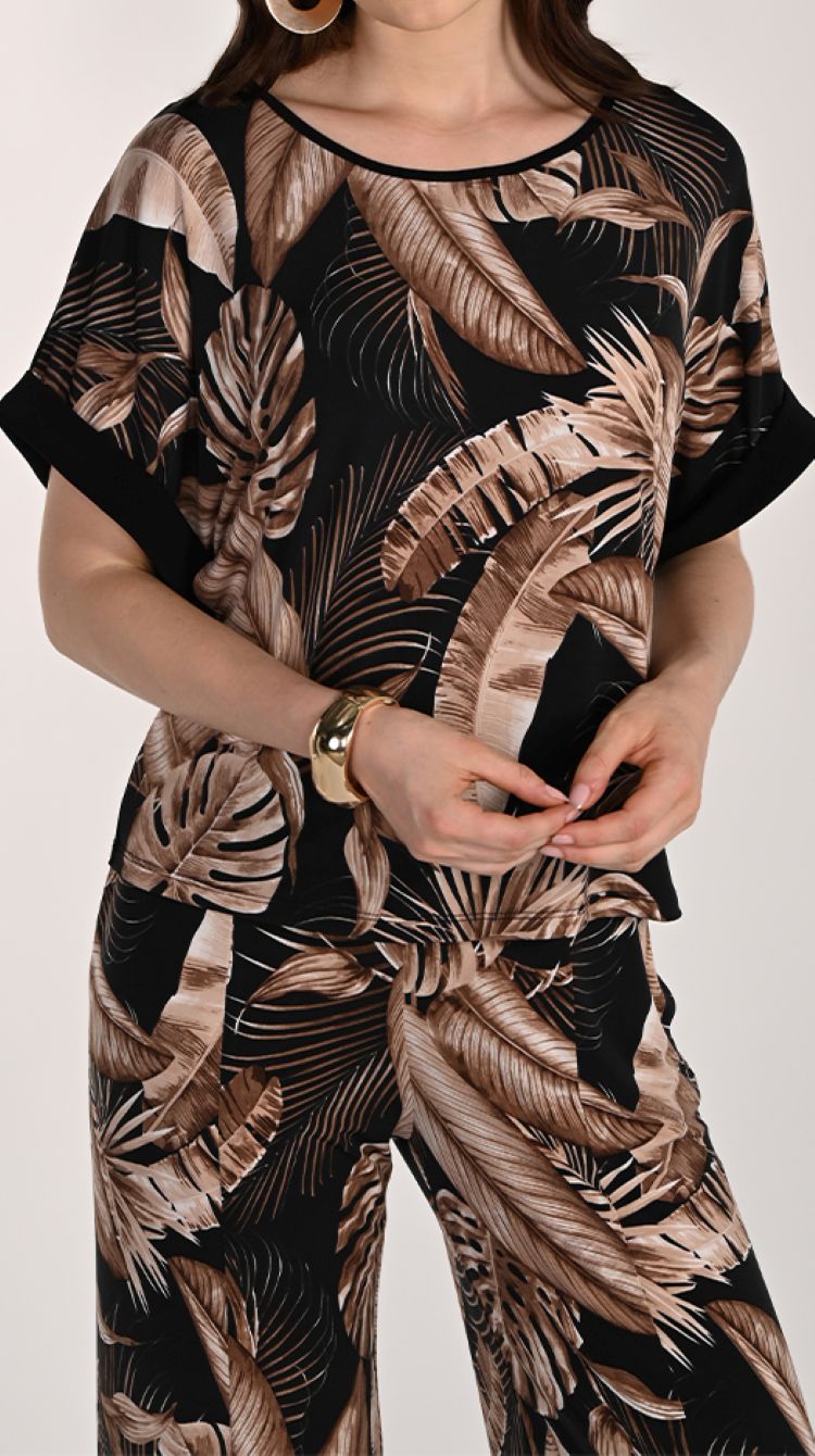 Leaf Boat Neck Top