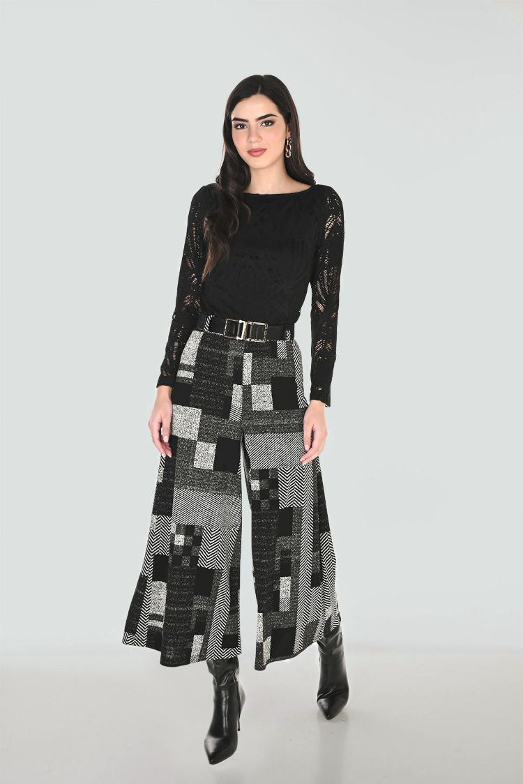 Geometric Print Trousers