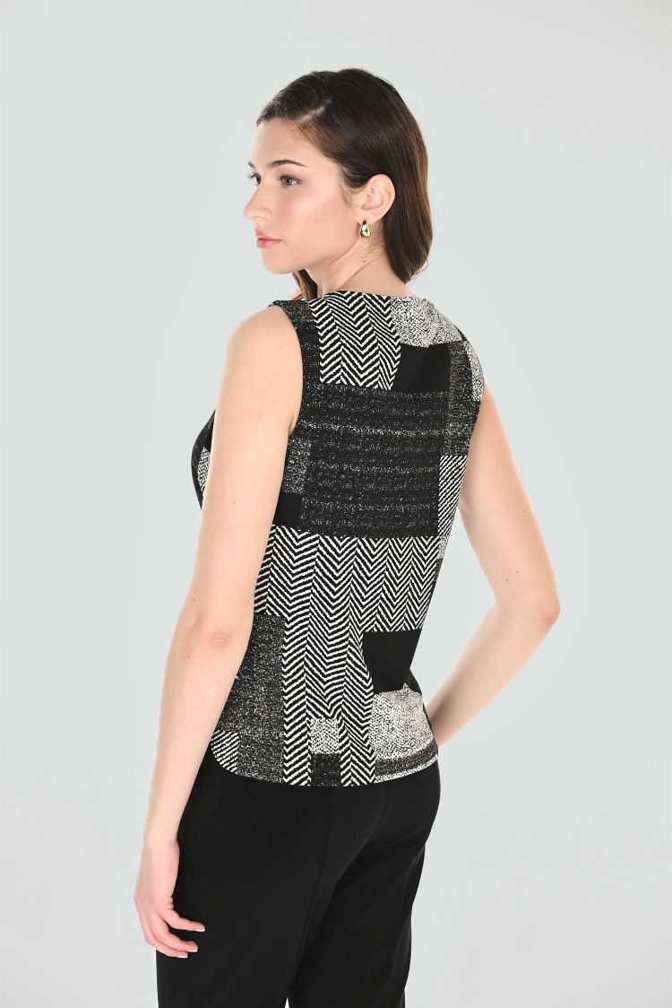 Geometric Print Sleeveless Top