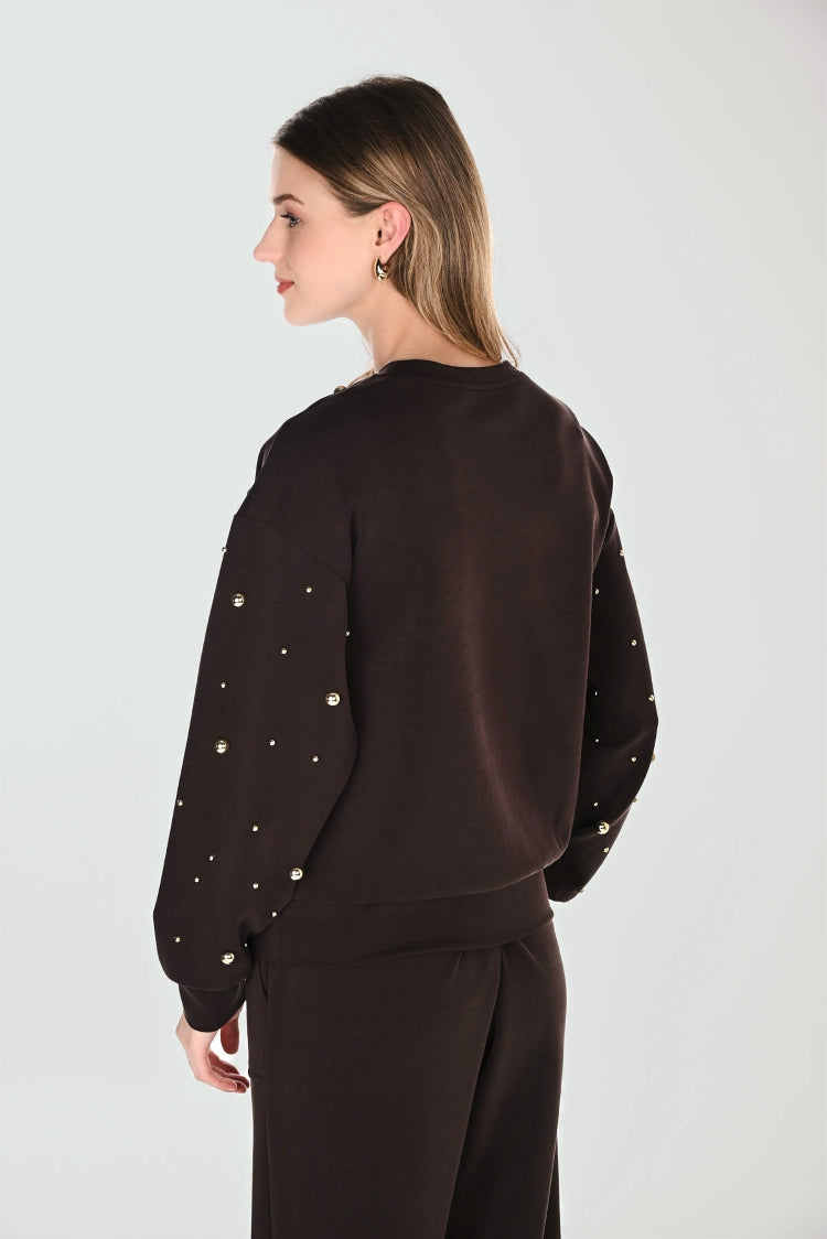 Frank Lyman Jewel Embellished Pullover